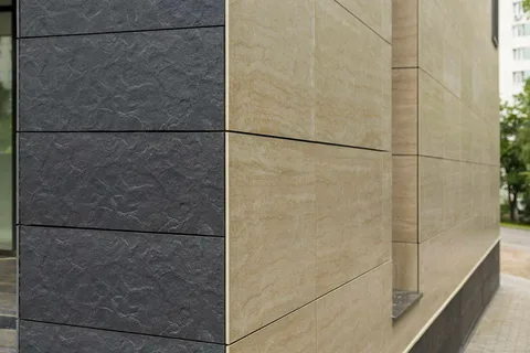 تصویر 3 از سنگ تراورتن استخونی مناسب محوطه و راه‌ پله